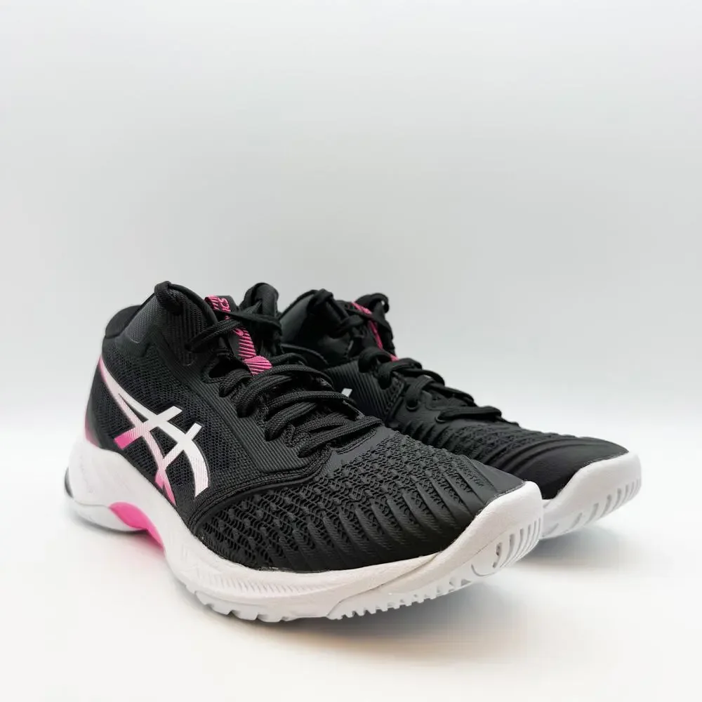 ASICS Womens Netburner Ballistic Ff Mt 3 Volleyball Shoes US 7 Black Pink NWOB
